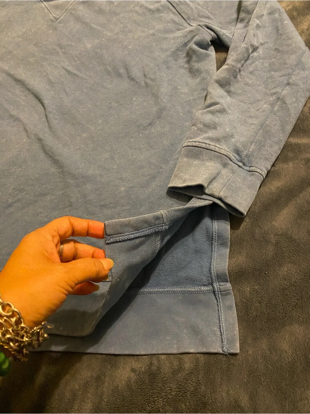 Women’s Blue Long-Sleeve Gap Pullover Top